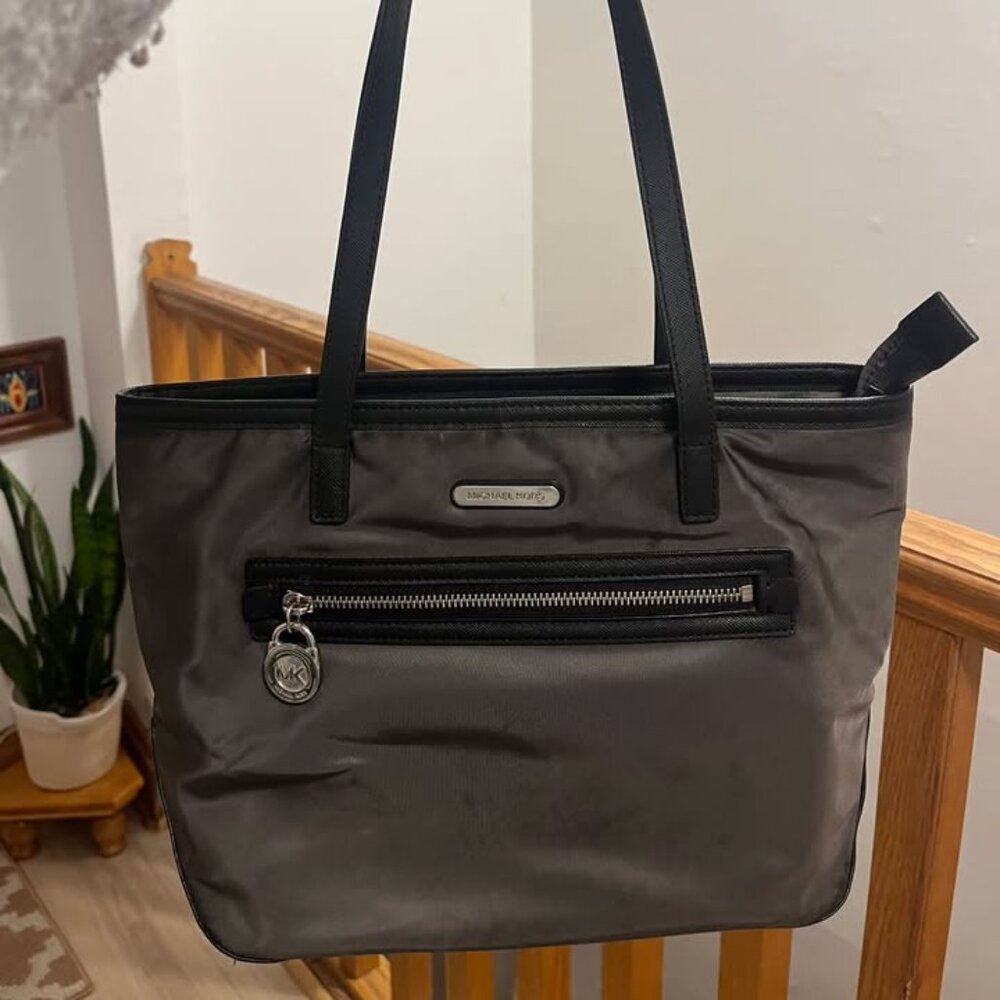 Michael Kors Kempton Medium Nylon Leather Tote Bag